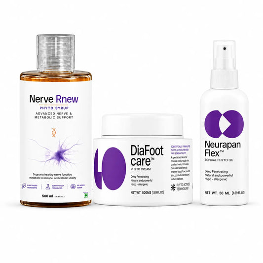 Advanced Nerve Pain & Diabetic Foot Solution with Nerve Rnew Diabetic Phyto Syrup for Nerve Health